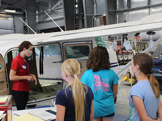 Wings of Hope hosted two drone camps over the summer. Campers learned about humanitarian aviation, the use of drones in medicine delivery — and they practiced flying small drones in our hangar.